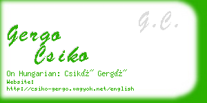 gergo csiko business card